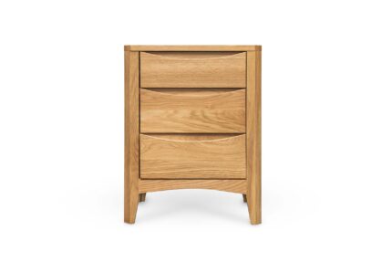 Agrami Natural Oak 2+1 Drawer Bedside Table – Classic Compact Design